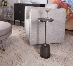 Leo Round Metal Accent Table (10")