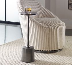 Leo Round Metal Accent Table (10")