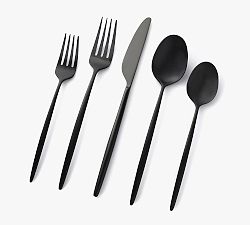 Open Box: Gaze Stainless Steel 20-Piece Flatware Set - Gunmetal