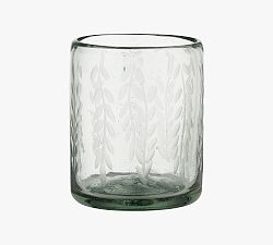 Etched Petals Double Old Fashioned Glasses - Set of 4
