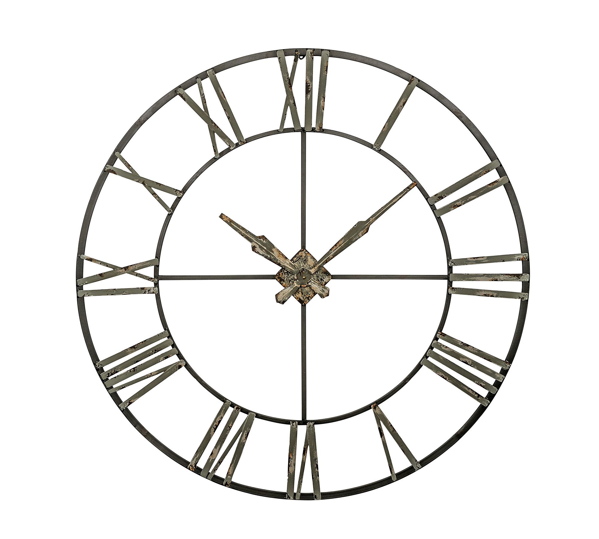 Oversized Galvanized Wall Clock - thumbnail 2