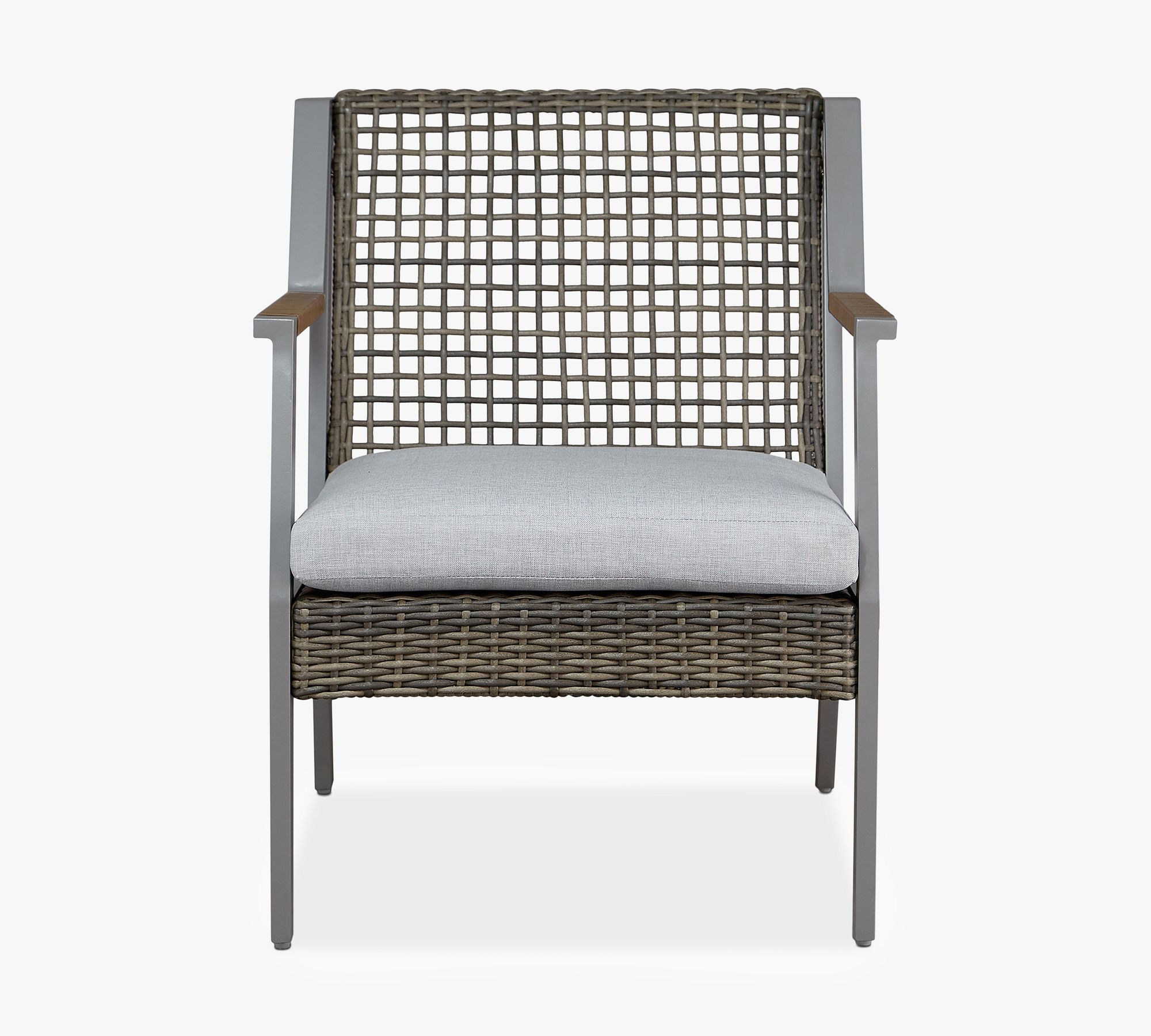 Klein Wicker Outdoor Lounge Chairs, Set of 2