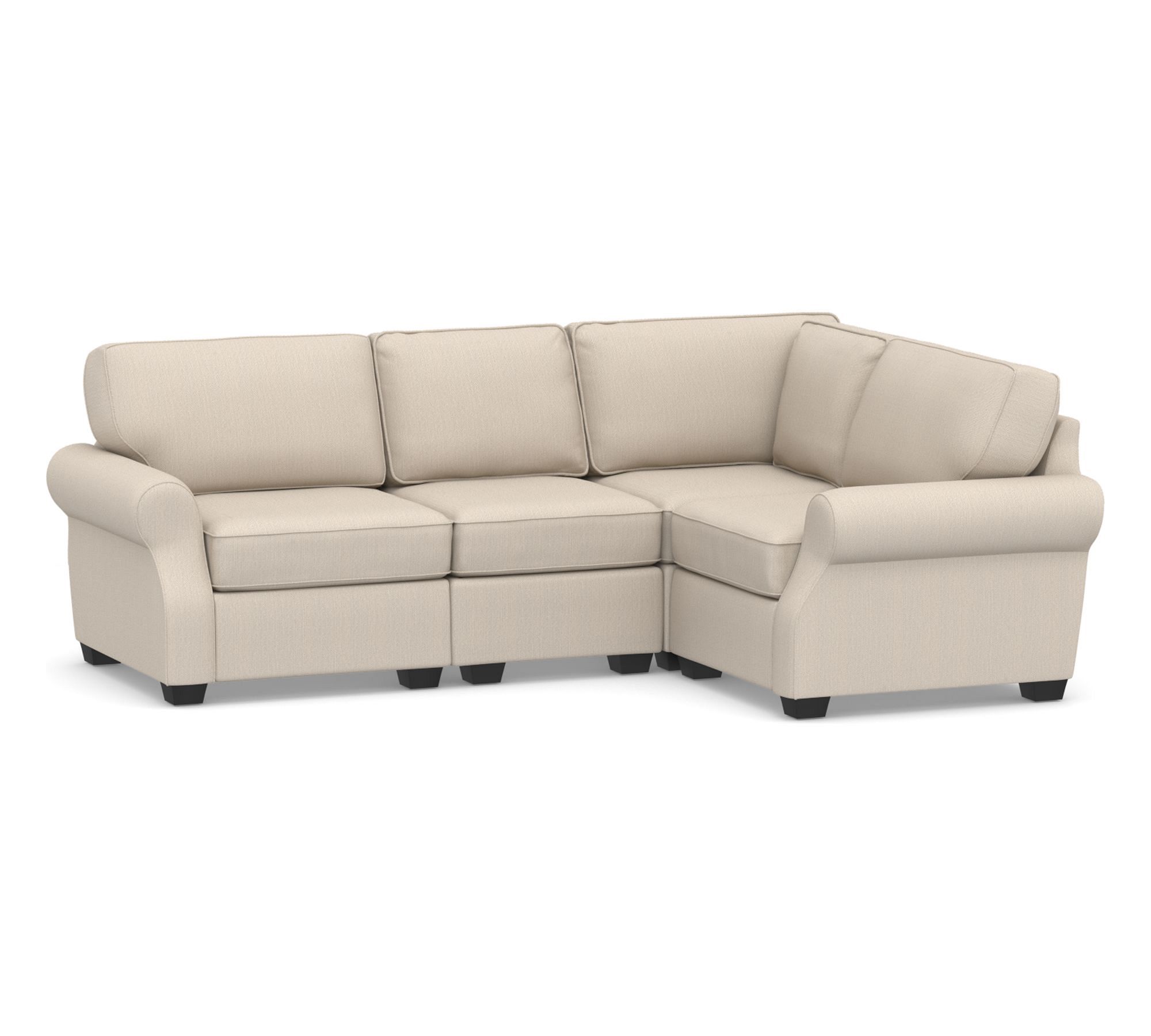 Fremont Roll Arm Reversible 4-Piece Sectional (92")