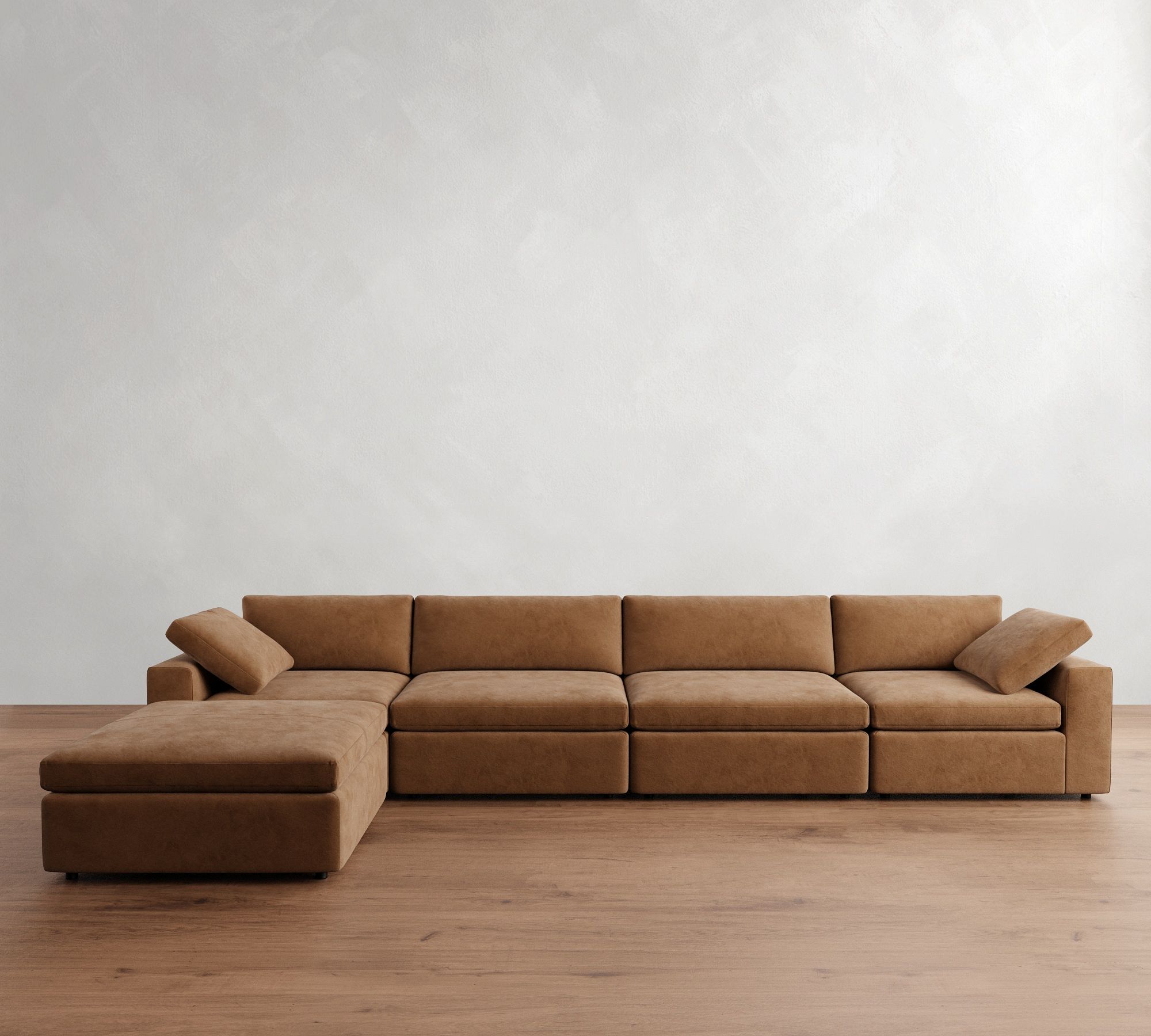 Dream Leather Modular Chaise Sectional (130"&ndash;173") - thumbnail 2