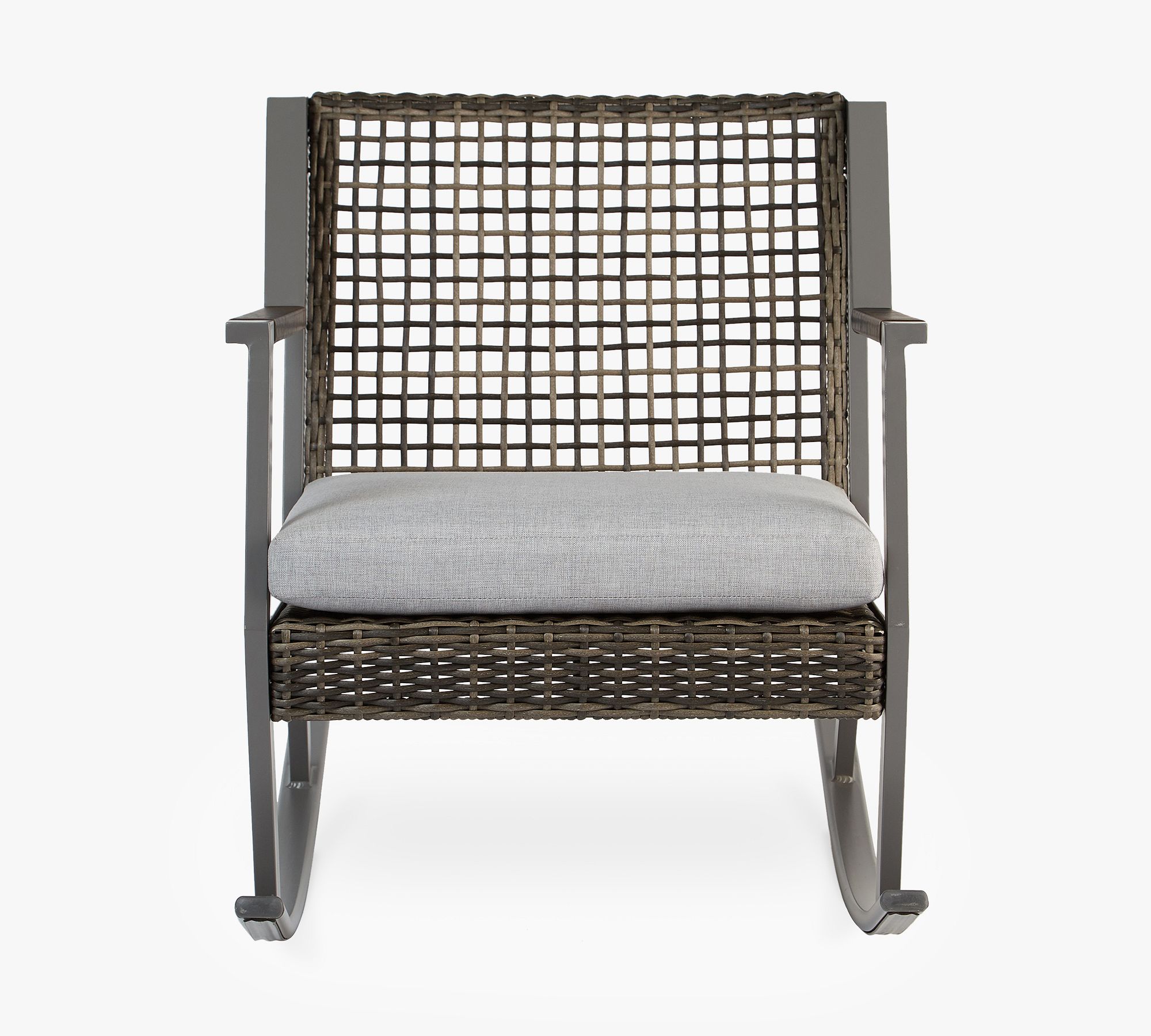 Klein Wicker Rocking Outdoor Lounge Chairs, Set of 2