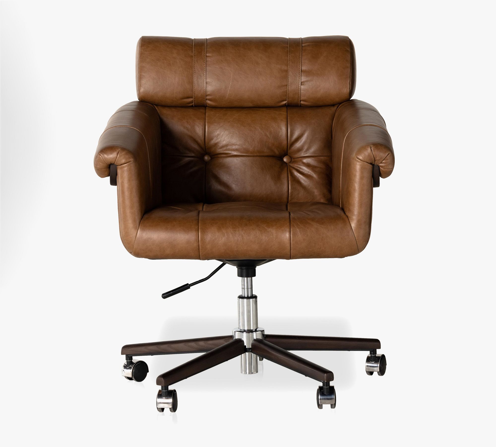 Illiana Leather Swivel Desk Chair
