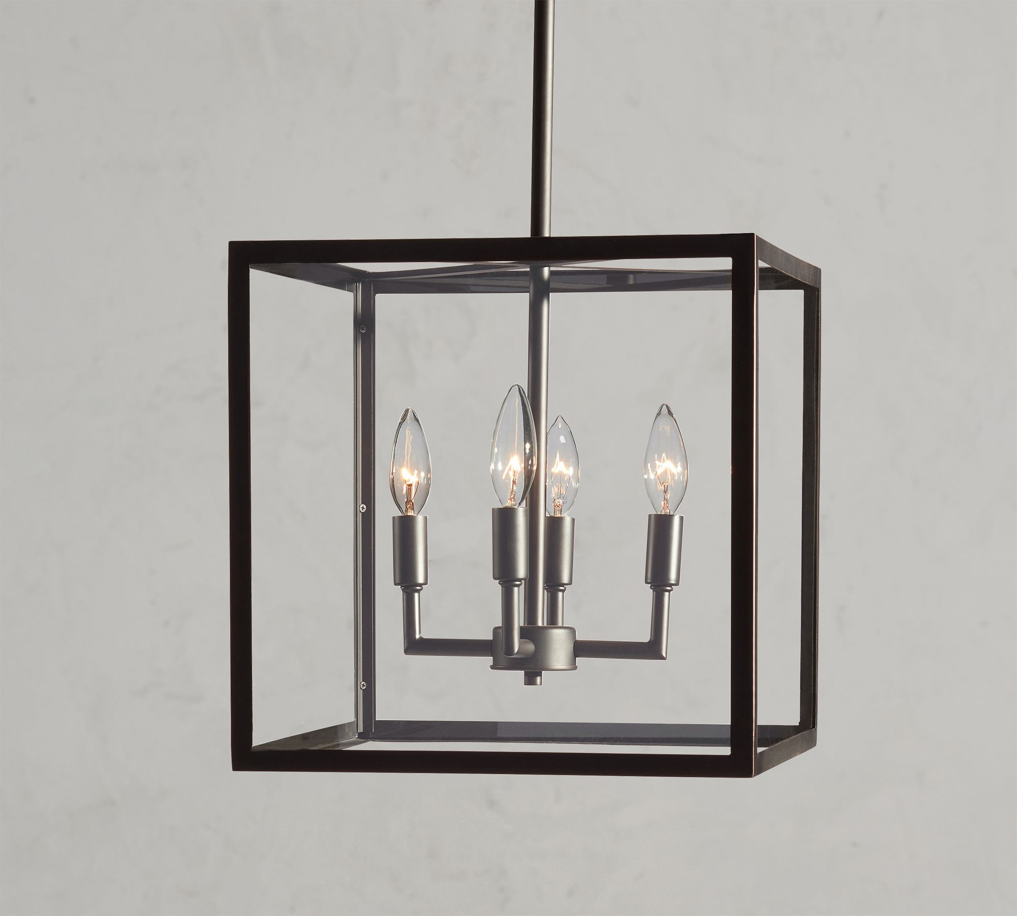 Manor Glass Square Indoor/Outdoor Pendant (14"-20")