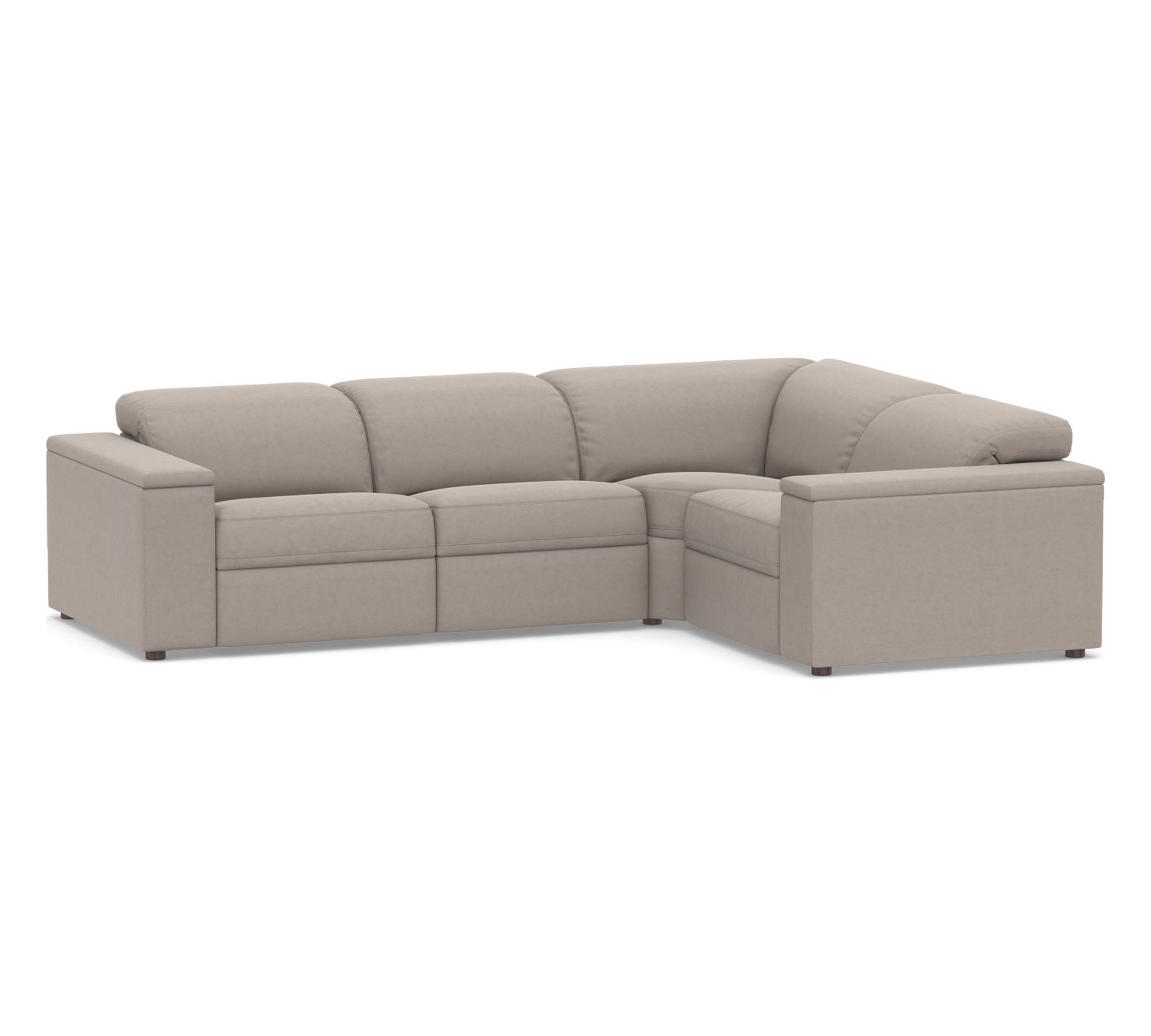 Ultra Lounge Square Arm Reclining 4-Piece Sectional (117")