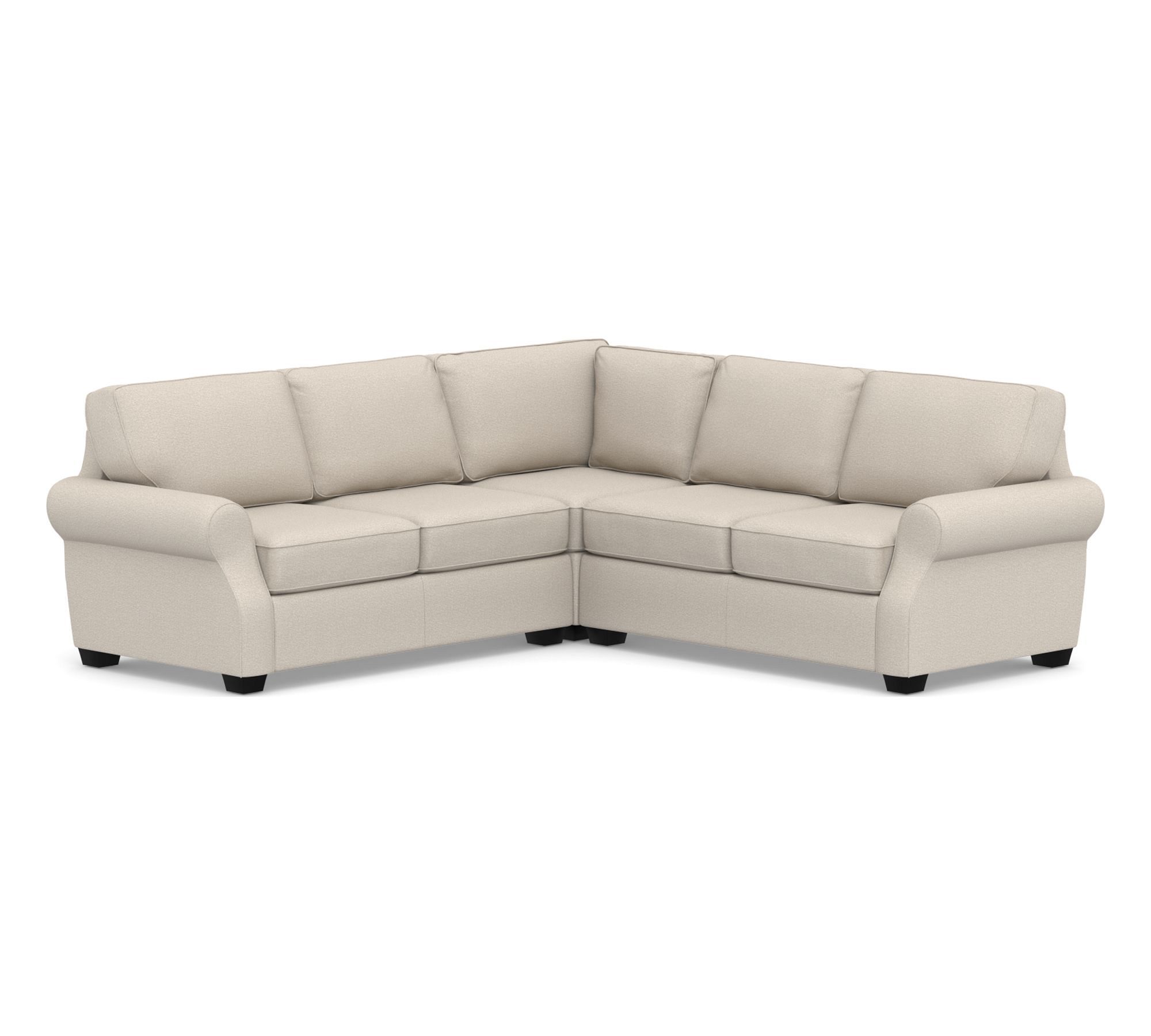 Fremont Roll Arm 3-Piece L-Shaped Sectional (96")