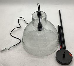 Open Box: Bridget Recycled Glass Pendant, Small (14"Diam.) - Bronze, Clear