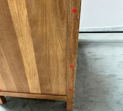 Open Box: Channing Cane Double Open Shelf Base with Drawer (30.75"H) - Midland Amber