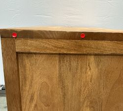 Open Box: Channing Cane Double Open Shelf Base with Drawer (30.75"H) - Midland Amber