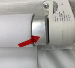 Open Box: Emery Linen Cordless Roman Blackout Shade (26" W x 64"L) - White