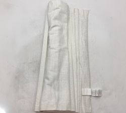 Open Box: Emery Linen Cordless Roman Blackout Shade (26" W x 64"L) - White