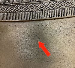 Open Box: Frog Drum Metal Outdoor Side Table, Wide (25" Diam.) - Aged Brass