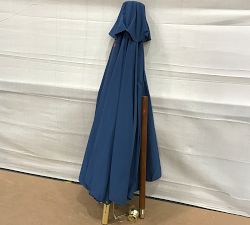Open Box: Premium 9' Round Outdoor Patio Umbrella w/ Eucalyptus Tilt Frame - Sunbrella Sapphire