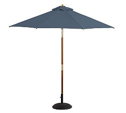 Open Box: Premium 9' Round Outdoor Patio Umbrella w/ Eucalyptus Tilt Frame - Sunbrella Sapphire