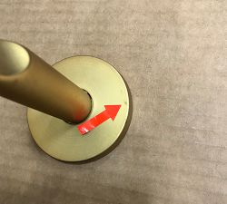 Open Box: Standard Modern Hardware Rod with Hidden Connection Bracket (108"-144", 1.25" Dia) - Brass