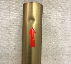 Open Box: Standard Modern Hardware Rod with Hidden Connection Bracket (108"-144", 1.25" Dia) - Brass