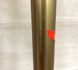 Open Box: Standard Modern Hardware Rod with Hidden Connection Bracket (108"-144", 1.25" Dia) - Brass
