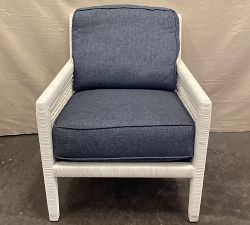 Open Box: Watson Rattan Armchair - Blue, White