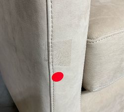 Open Box: Ayden Barrel Arm Leather Swivel Armchair (32") - Nubuck Wheat
