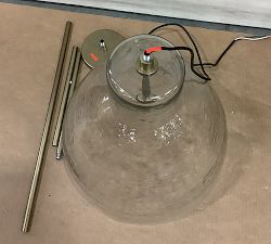 Open Box: Bridget Recycled Glass Pendant, Large (17"Dia) - Tumbled Brass