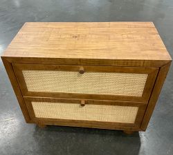 Open Box: Catalina Cane Nightstand (30") - Antique Umber