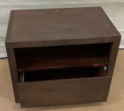 Open Box: Cayman Nightstand without Glass Top (27") - Coffee Bean