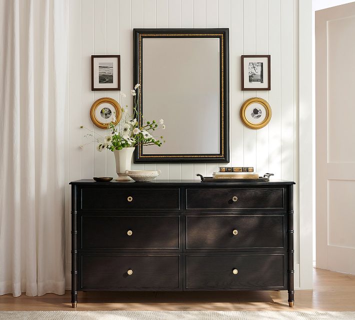black dresser pottery barn Blair Herringbone 6-Drawer Wide (62.5