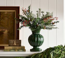 Faux Mixed Pine &amp; Red Berries Bundle