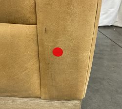 Open Box: Edgewood Leather Swivel Chair without Nailheads - Keystone Sandstone, Seadrift