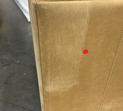 Open Box: Edgewood Leather Swivel Chair without Nailheads - Keystone Sandstone, Seadrift