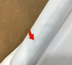Open Box: Emery Linen Cordless Roman Shade, Light Filtering (26" W x 48" L) - White