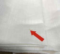 Open Box: Emery Linen Cordless Roman Shade, Light Filtering (32" W x 48" L) - White