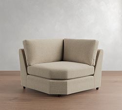 Open Box: Pearce Modern Upholstered Wedge - Performance Chateau Basketweave Oatmeal