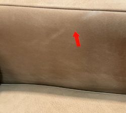 Open Box: Winston Leather Recliner without Nailheads - Nubuck Camel, Brindle Legs