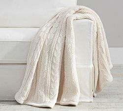 Cozy Cable Knit Throw