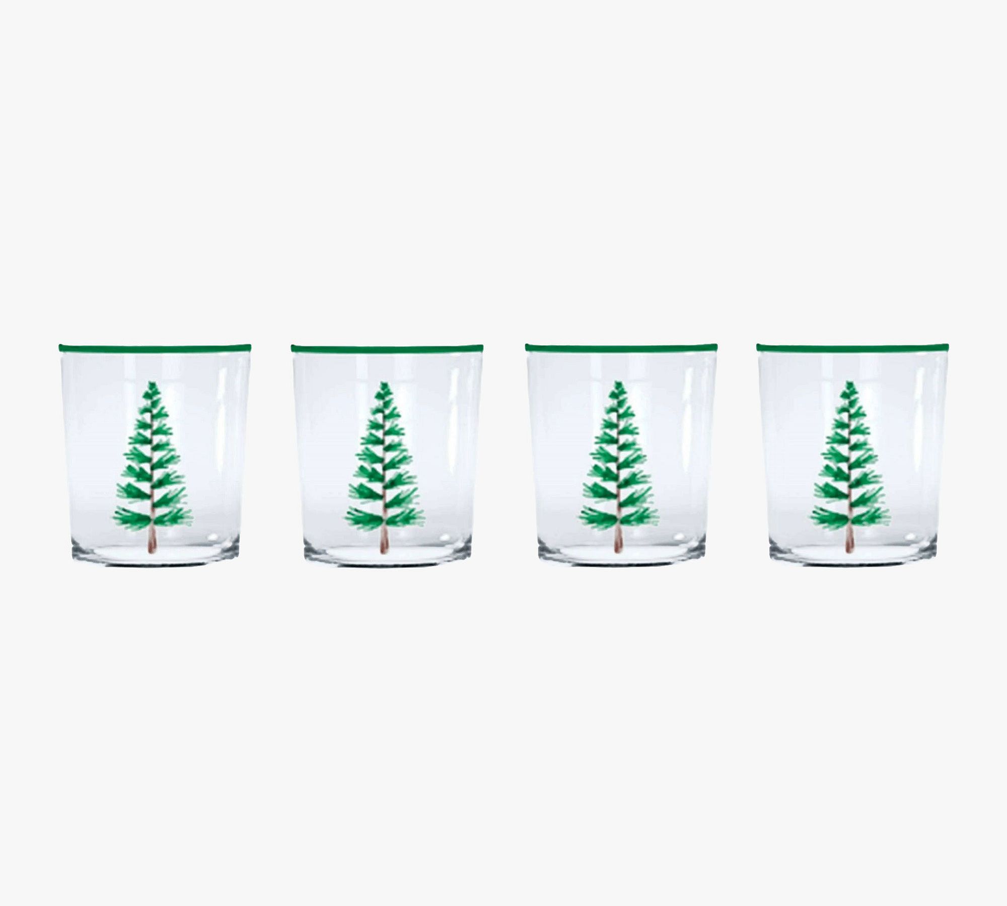 Woodland Tree Double Old-Fashioned Glasses, Set of 4