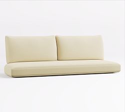Cushion Only: Woodside Outdoor Sofa, High Performance Canvas; Natural