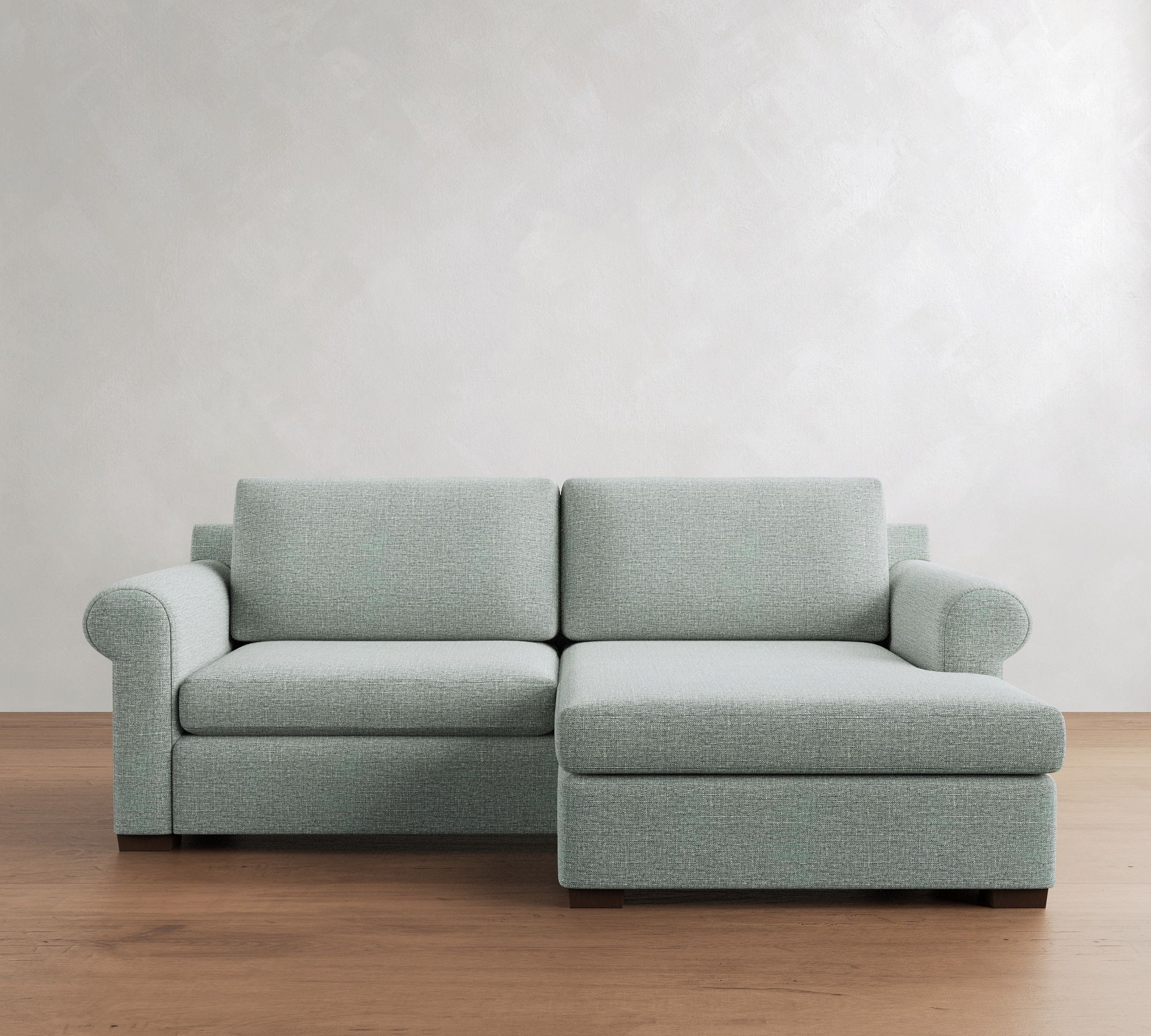Shasta Roll Arm Reversible Chaise Sectional (84"&ndash;85")