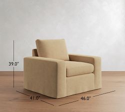 Sierra Slipcovered Swivel Chair