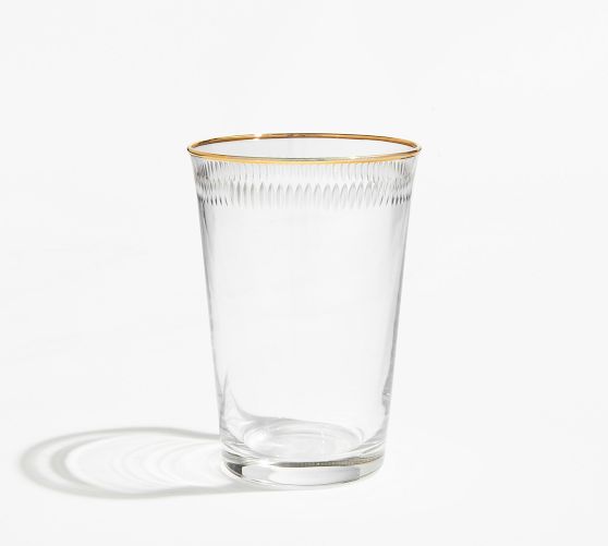 Etched Gold Rim Tumblers - Set of 4