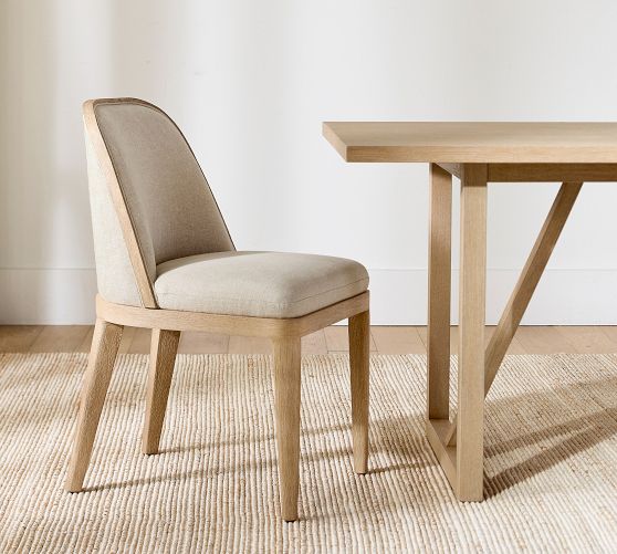 Layton Upholstered Wood Frame Dining Chair by Pottery Barn