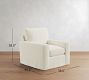 Pearce Square Arm Deep Seat Slipcovered Swivel Chair