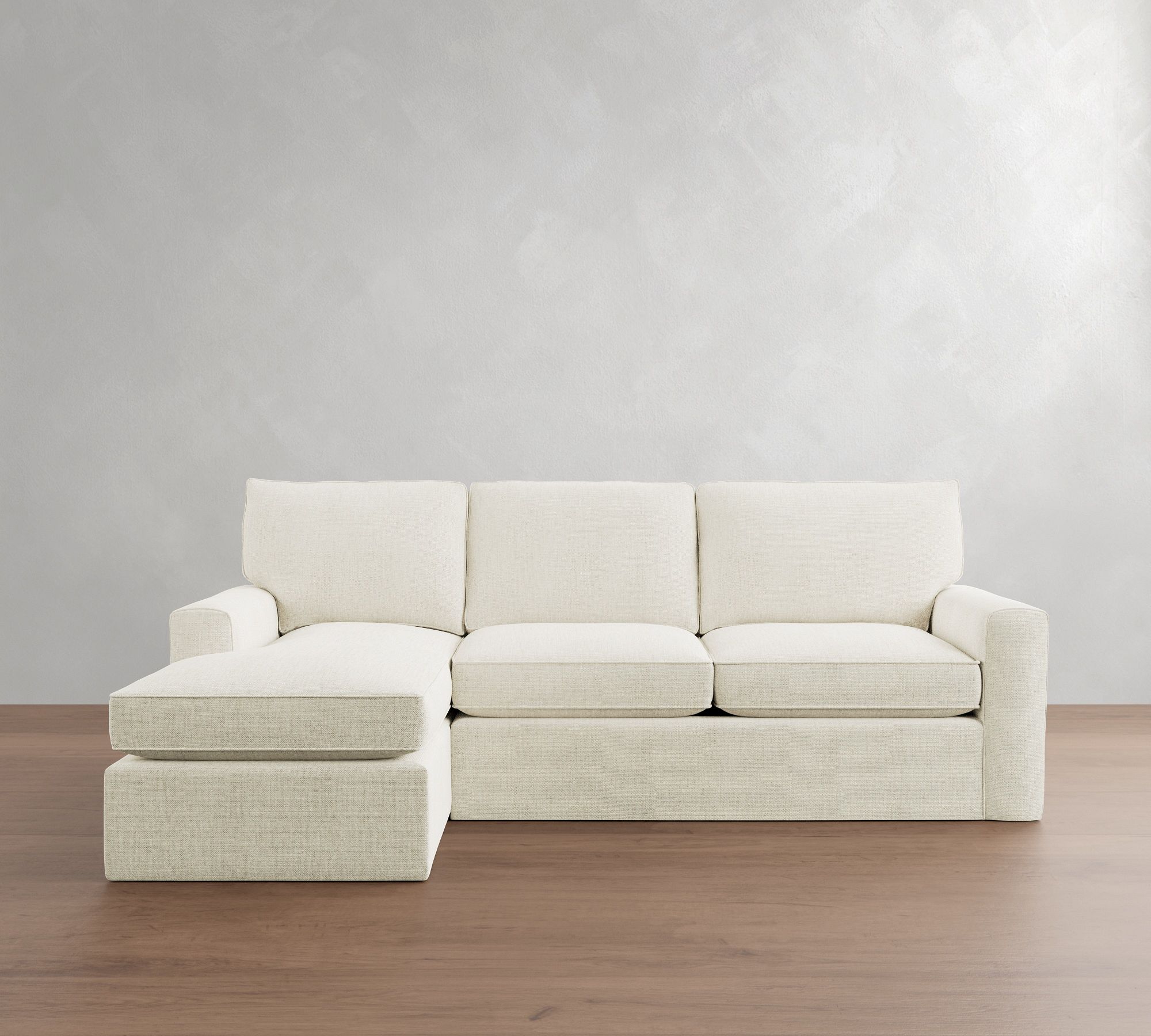 Pearce Square Arm Slipcovered Chaise Sectional (101"&ndash;141") - thumbnail 7
