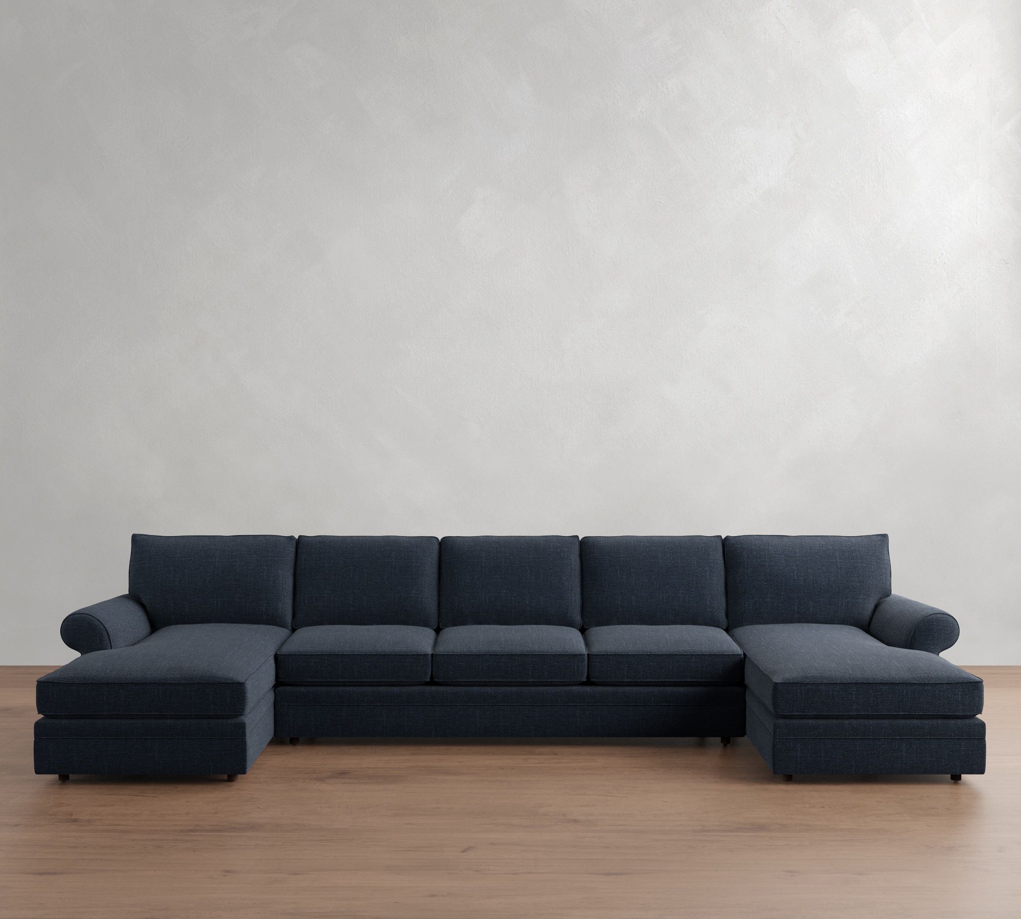 Pearce Roll Arm Double Chaise Sectional (136"&ndash;186") - thumbnail 3