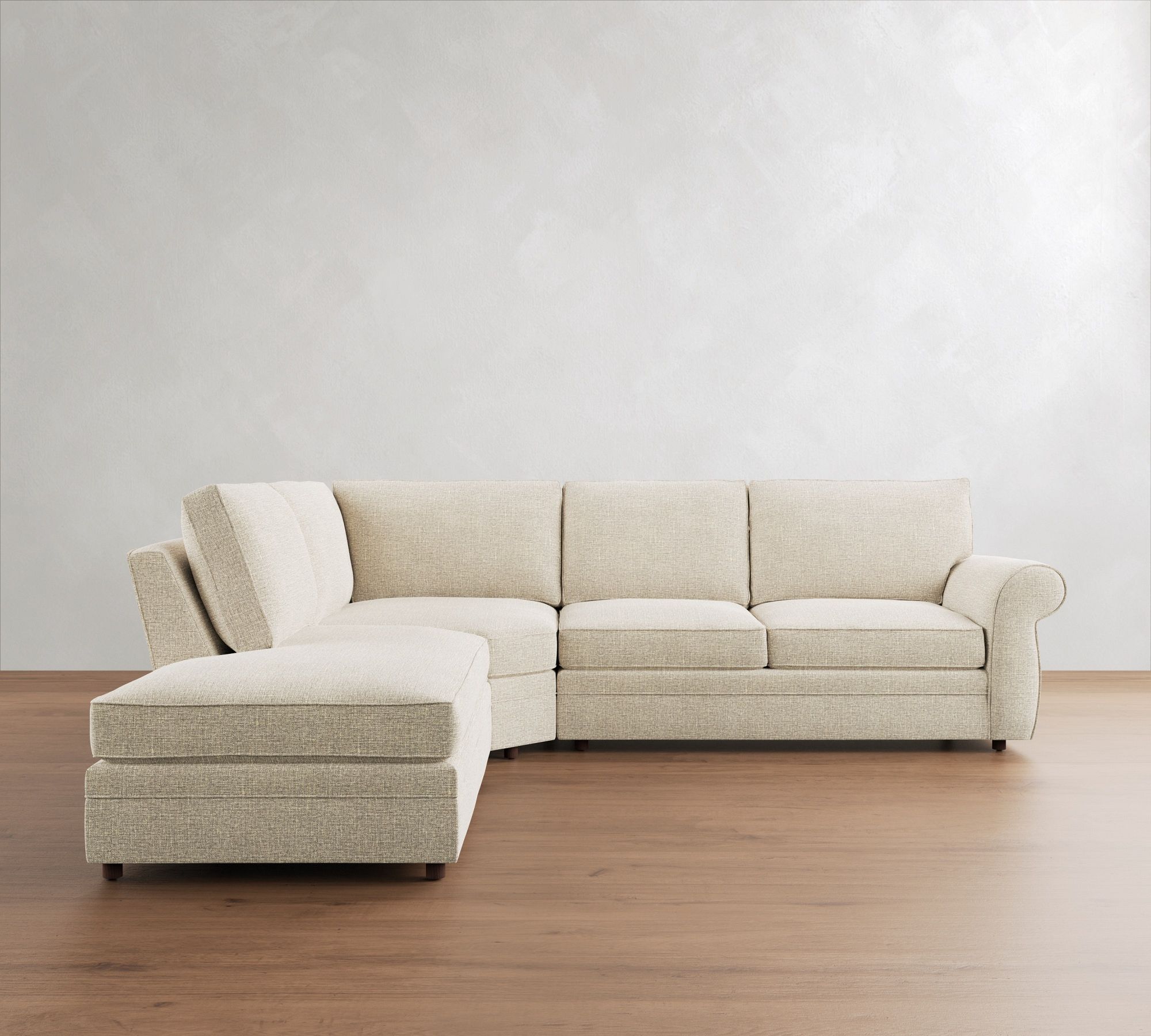 Pearce Roll Arm 3-Piece Bumper Sectional (122") - thumbnail 6