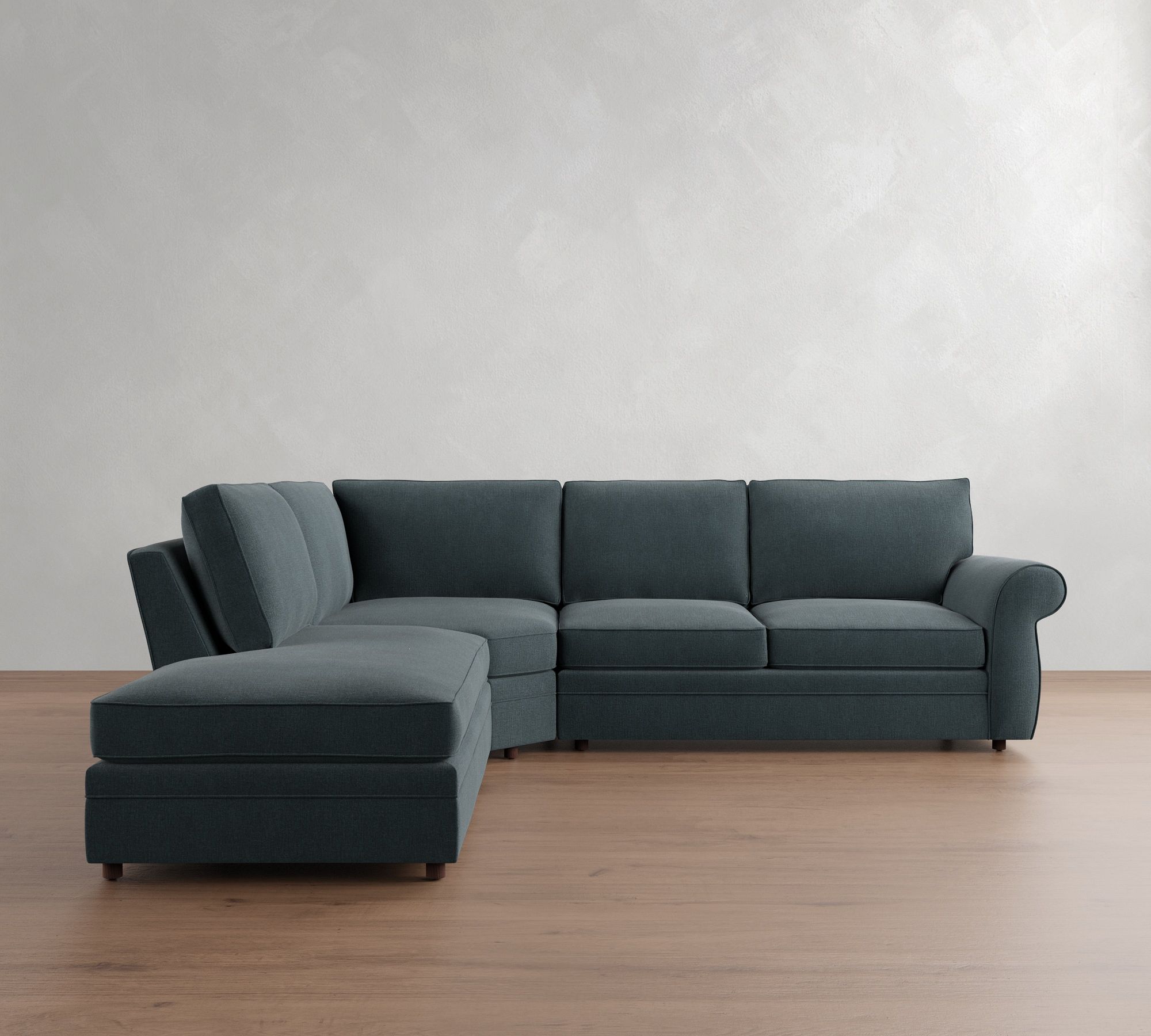 Pearce Roll Arm 3-Piece Bumper Sectional (122") - thumbnail 10