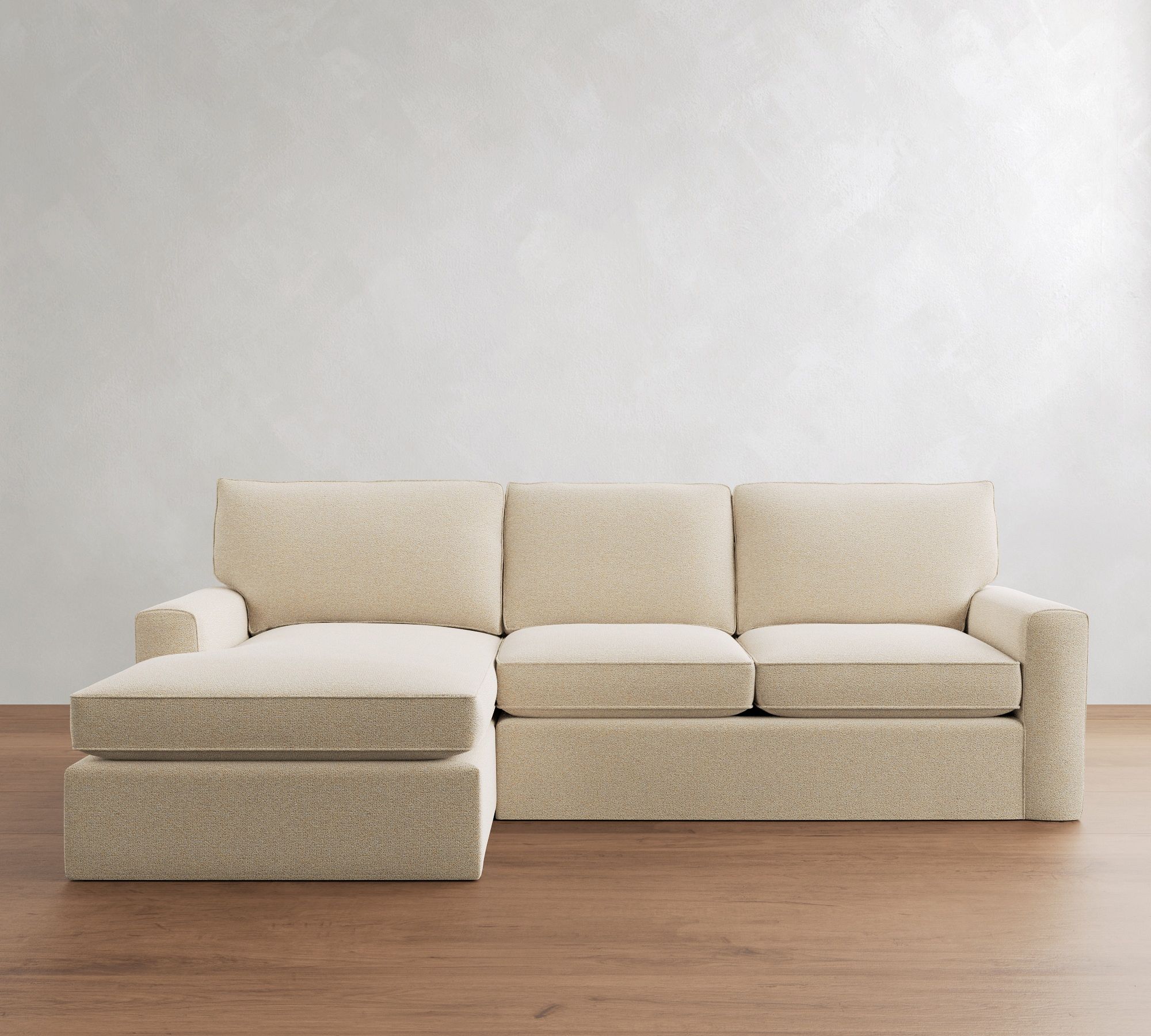 Pearce Square Arm Slipcovered Chaise Sectional (101"&ndash;141") - thumbnail 3